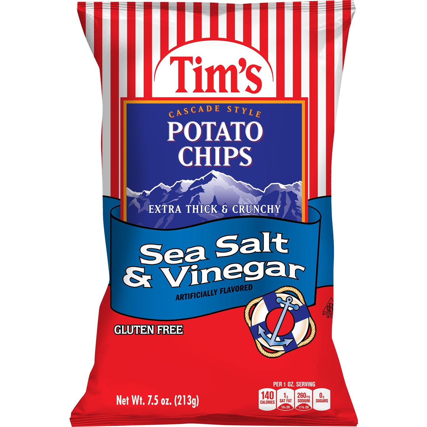 Tim's S&V Kettle Chips; 7.5 Ounces; 15 Per Case