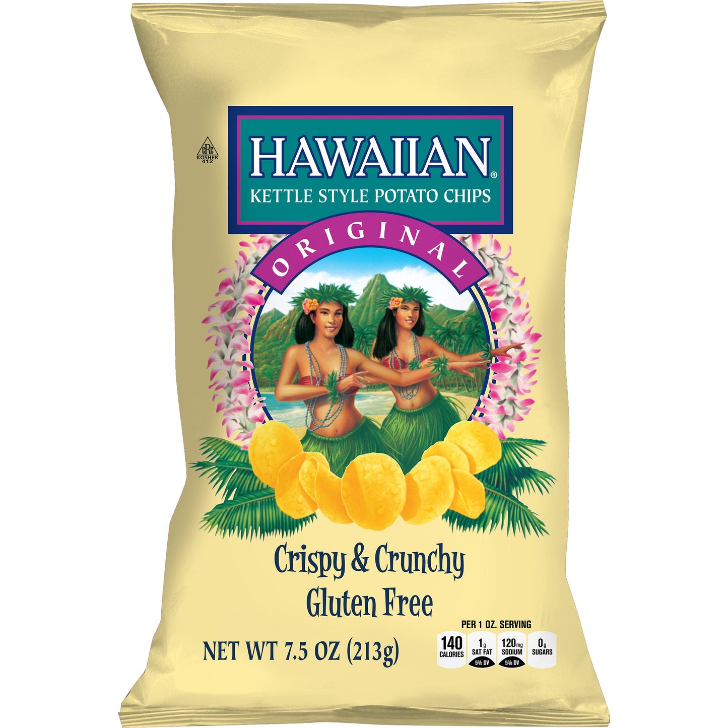 Hawaiian Original Kettle Chips; 7.5 Ounces; 15 Per Case