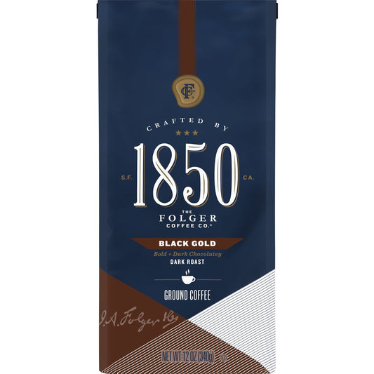 Folgers 1850 Black Gold Dark; 12 Ounces; 6 Per Case