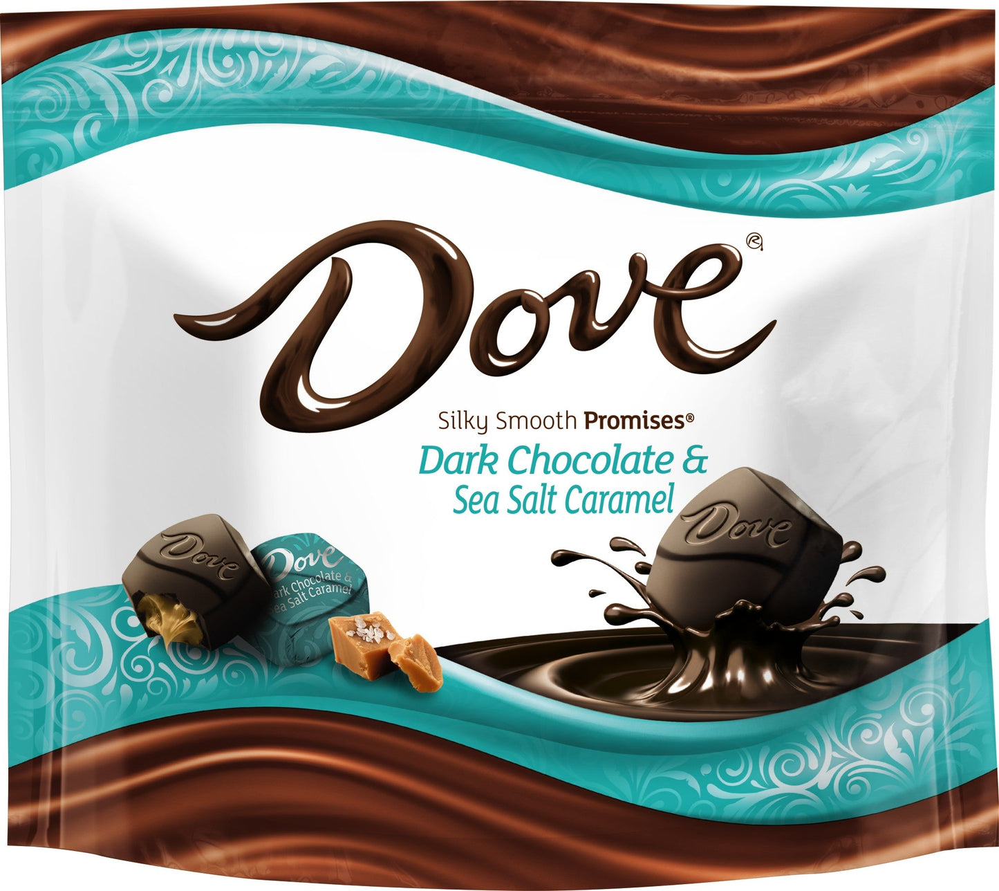 Dove Dark Chocolate Sea Salt Caramel Promises Stand Up Pouch; 7.61 Ounces; 8 Per Case