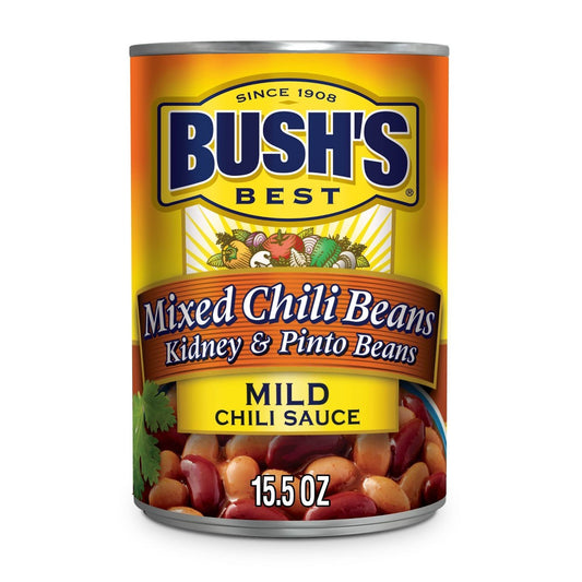 Bush's Best Mixed Chili Kidney & Pinto Beans In Chili Sauce; 15.5 Ounces; 12 Per Case