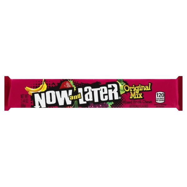 Now & Later Original Mix Bar; 2.44 Ounce; 24 Per Box; 12 Per Case - High Mart Wholesale