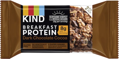 Kind Snacks Dark Chocolate Cocoa Breakfast Protein Bar; 1.76 Ounces; 8 Per Box; 6 Per Case - High Mart Wholesale