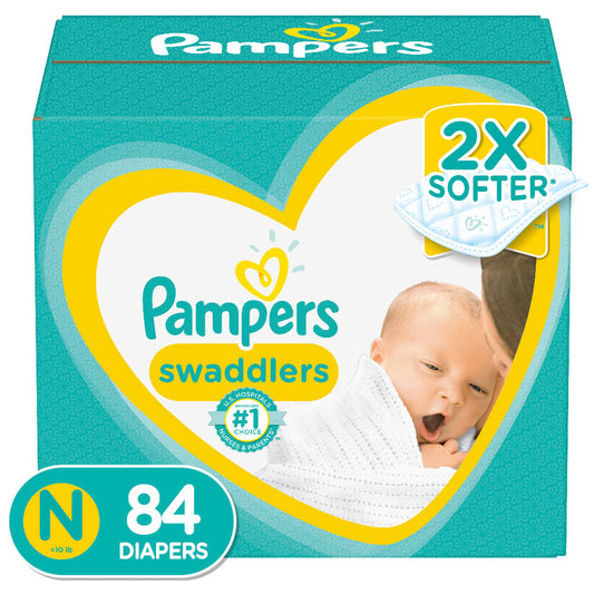 Pampers Swaddlers Size 0; 84 Count; 1 Per Case