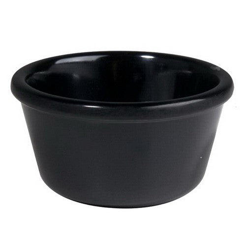 Winco Ramekin 3 Ounce Plain Black; 1 Dozen - High Mart Wholesale