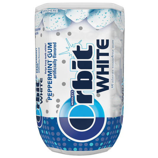 Orbit White Soft Peppermint Gum; 15 Piece; 9 Per Box; 10 Per Case
