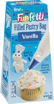 Pillsbury Vanilla Funfetti Pastry Bag Frosting; 15.6 Ounces; 6 Per Case - High Mart Wholesale